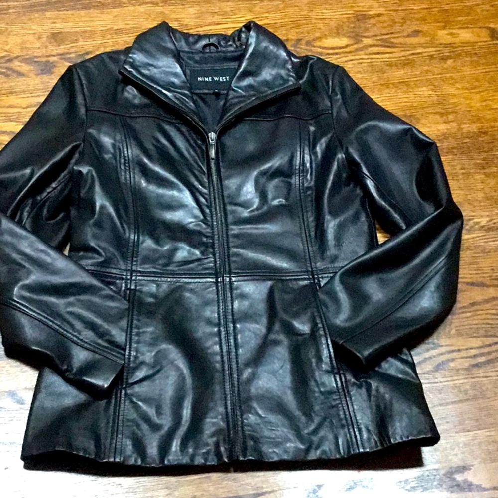 Nine West Black Leather Jacket